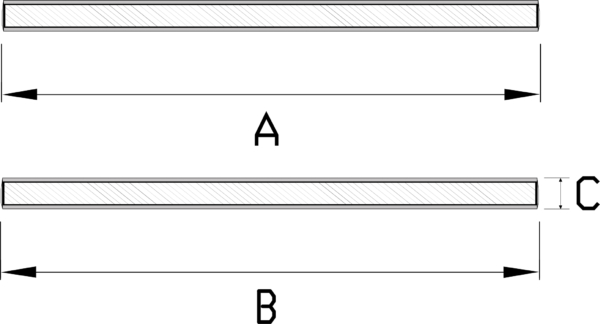 Technische tekening ECO LED-paneel